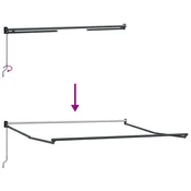 vidaXL vidaXL Vlečna tenda Peščena 3 x 2,5 m 100% poliester in aluminij, (5000252789)