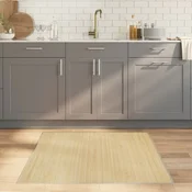 vidaXL Preproga kvadratna svetlo naravna 100x100 cm bambus