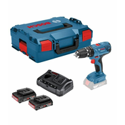BOSCH GSB 18V-21 Akumulatorski udarni vrtalnik-vijačnik, 18V, 2x2.0Ah