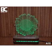 Black Cut 3D Lampa Suncokret, Zelena