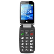 MeanIT Telefon mobilni, 2.8 ekran, Dual SIM, SOS tipka - SENIOR FLIP MAX Black