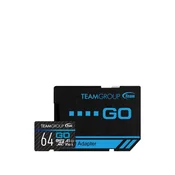 TEAM GROUP MICRO SDHC/SDXC 64GB GO UHS-I U3 V30, 100/50MB/s +SD Adapter TGUSDX64GU303