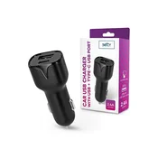 Setty TF-0026 2.4A univerzalni USB + Type-C crni punjač za automobil