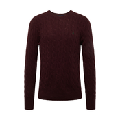 Polo Ralph Lauren Pulover zelena / vinsko rdeča