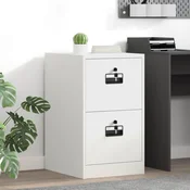 vidaXL Kabinet za datoteke s predalom s polico Bela 44 x 50 x 106.5 cm