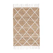 Bela/v naravni barvi ročno tkana preproga iz jute 60x90 cm Shaila – Bizzotto