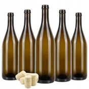 shumee 35x steklenice za vino BURGUNDA 0,75 l z zamaškom