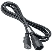 Akyga Akyga tok priključni kabel [1x ženski konektor IEC C13\, 10 A - 1x moški konektor IEC\, C14] 1.80 m črna, (20414333)