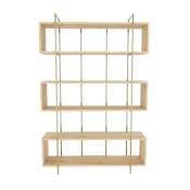 Hanah Home Bruti Oak Gold Polica za knjige 120x180x29.6cm, Bež