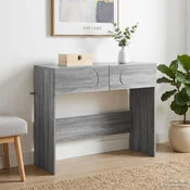 vidaXL Konzolna miza Siva Sonoma 96,5 x 38 x 75 cm Inženirski les