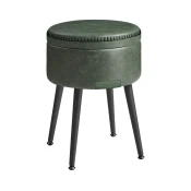Usnjen tabure CORE, zelen