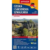 shumee Češka in saška Švica, vzhodni del 1:25.000. Turistični zemljevid. Izdaja 2026/2027. Galileos