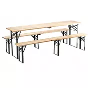 CHOMIK ZABAVNI SET - MIZICA 220 x 50 x 77 cm + 2 KLOPI 220 x 25 x 47 cm - ZLOŽLJIV *2829