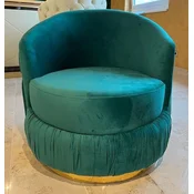 Casa Padrino luxury Chesterfield armchair green/gold 90 x 95 x H. 75 cm - Living room armchair - Chesterfield furniture - Luxury furniture