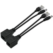 Qoltec PoE napajalnik | LAN | RJ-45 | 5,5*2,1 mm