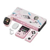 KARLER BASS K35-Combo set (smart watch/ konzola sa kontrolorom/ Slusalice AirPods Pro 2) roze
