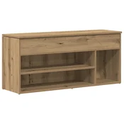 Vidaxl Lavica za čevlje Artisan Oak 102x30,5x45 cm Inženirski les