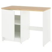 KNOXHULT Podni element s vratima i nišom, bela, 120x61x91 cm