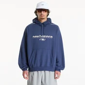 Mikina New Balance Trackside French Terry Hoodie Nb Navy S