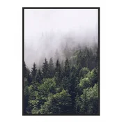 shumee PLAKAT V OKVIRJU 43x33 cm Gozd P612 Navpično