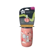 Tommee Tippee lonček Superstar s slamico 266 ml, izolacijski, 12m+ pink