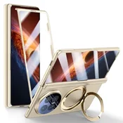 GS Ovitek za Honor Magic V6 s stojalom in vgrajenim steklom za MagSafe, zlat