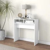 vidaXL Konzolna mizica bela 78x30x80 cm iverna plošča