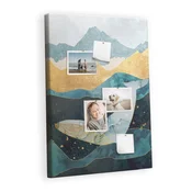 tulup.si Plošča iz plute Marmorni kit 70x100 cm Lesene zatiči