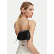 Ročna torba Calvin Klein Ck Curved Wallet On Chain LV04F1153G Črna