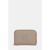 Calvin Klein Denarnica Bold Ck Medium Zip Around LV04F1154G Bež