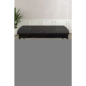 Hanah Home trpezarijski sto na razvlacenje Rut, 132 × 80 cm (razvucen 170 cm), ploca u dekoru crnog mermera, crne noge