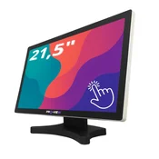 21,5-palčni industrijski POS monitor z zaslonom na dotik, polna HD ločljivost, IPS, 400 cd/m2, 1500:1, kapacitivni. Model M2150-COF-HV s stojalom