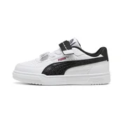 PUMA Caven III Racing Crew Sneakers Kids, Shoes, White/Black/Chambray Blue, 28.5