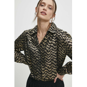 Košulja Answear Lab za žene, boja: zlatna, regular, s klasičnim ovratnikom