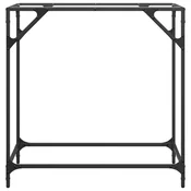 Stolic s prozirnom staklenom površinom 80x35x81 cm celik