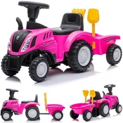shumee Igrača za enoletnega otroka, potiskalnik s prikolico, New Holland, roza
