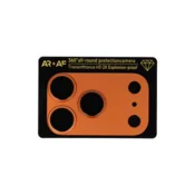 Onasi zaščitno steklo za kamero Full Cover 360°, HD, aluminijast okvir, Anti-Fingerprint za iPhone 17 Pro - oranžna