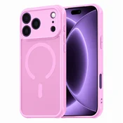 Hibridna maska HaloFrost II MagSafe za iPhone 17 Pro / 18 Pro - pink