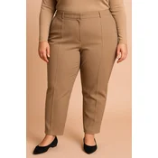 Plus size elegantne hlače, fango