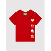 United Colors Of Benetton Majica PAC-MAN 3096G102F Rdeča Regular Fit
