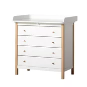 oliver furniture previjalni predalnik white/oak