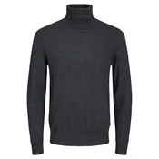 JACK & JONES Pulover JJEEmil temno siva