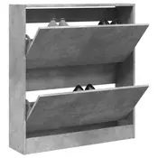 Vidaxl vidaXL Omarica za čevlje betonsko siva 80x21x87,5 cm