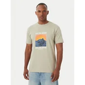 Quiksilver Majica Feel The Outside EQYZT08004 Bež Regular Fit