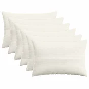 vidaXL Prevleka za blazino 6 pcs HEERLEN Krem 50 x 80 cm korduroy