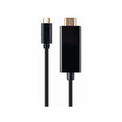GEMBIRD A-CM-HDMIM-01 Adapter USB-C M na HDMI-M , 4K 30Hz, 2 m, Crni