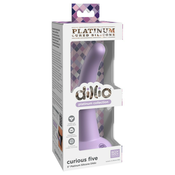 Dillio Curious Five - lepljivi silikonski dildo (15 cm) - vijolična