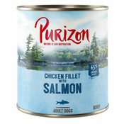 Varčno pakiranje Purizon 24x800 g - Losos s špinačo in kokosom