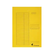 Victoria Papirna mapa z mehanizmom, rumena, 5 kosov/paket