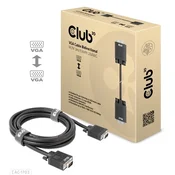 club3D club3D VGA priključni kabel VGA 15-polni vtič\, VGA 15-polni vtič 3.00 m črna CAC-1703 lahko se privije\, pozlačeni konektorji VGA kabel, (20417954)